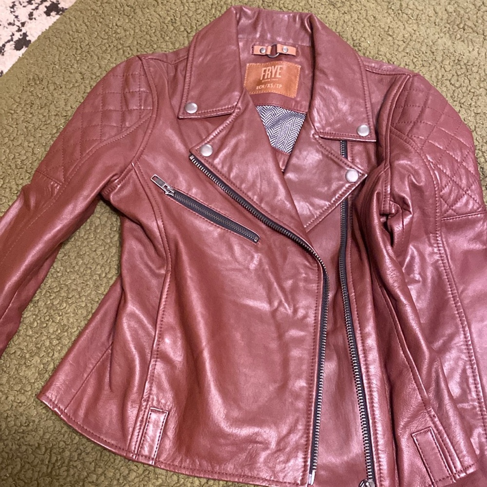 Frye moto jacket xs
